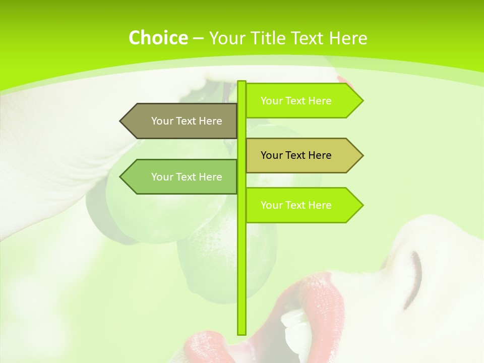 Girl People Eating PowerPoint Template