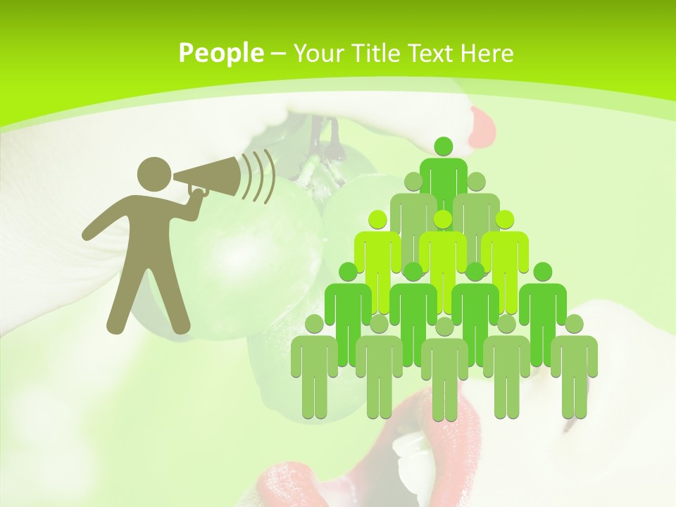 Girl People Eating PowerPoint Template