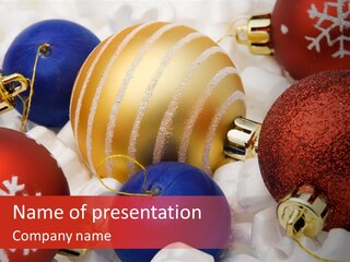 Claus Ornament Colourful PowerPoint Template