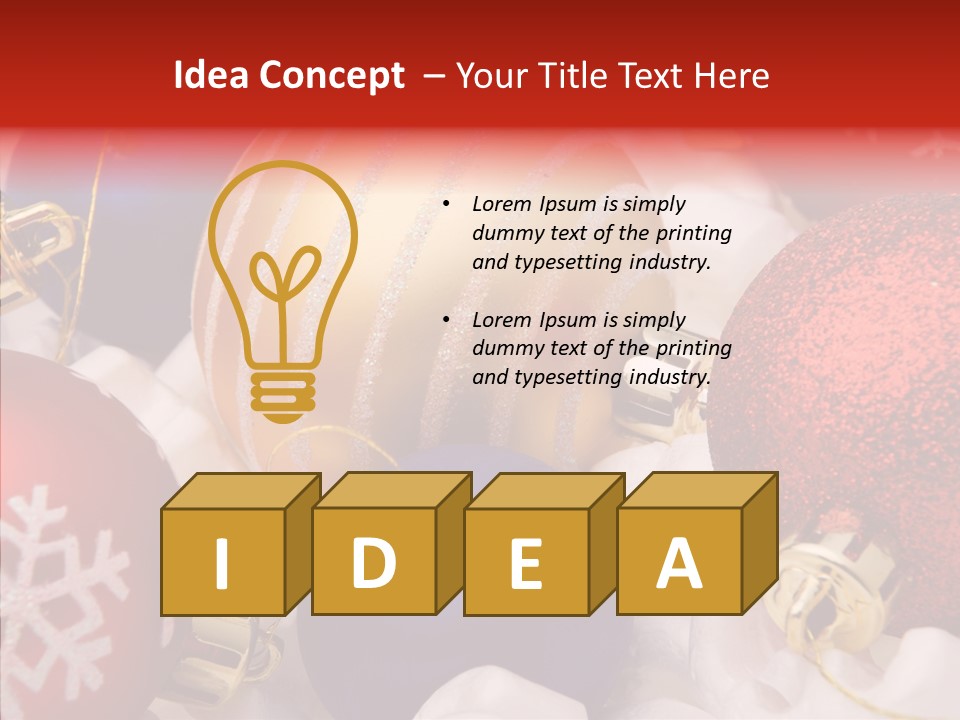 Claus Ornament Colourful PowerPoint Template