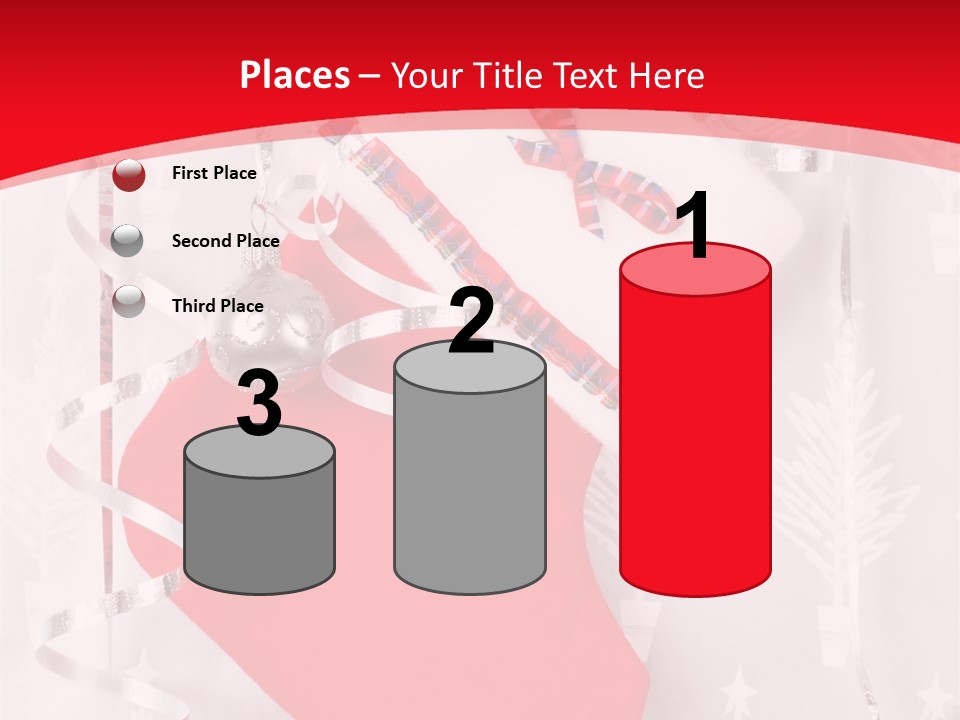 Tree Celebration Red PowerPoint Template