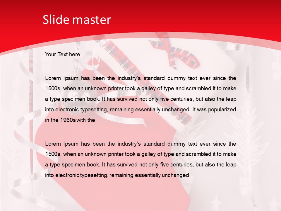 Tree Celebration Red PowerPoint Template