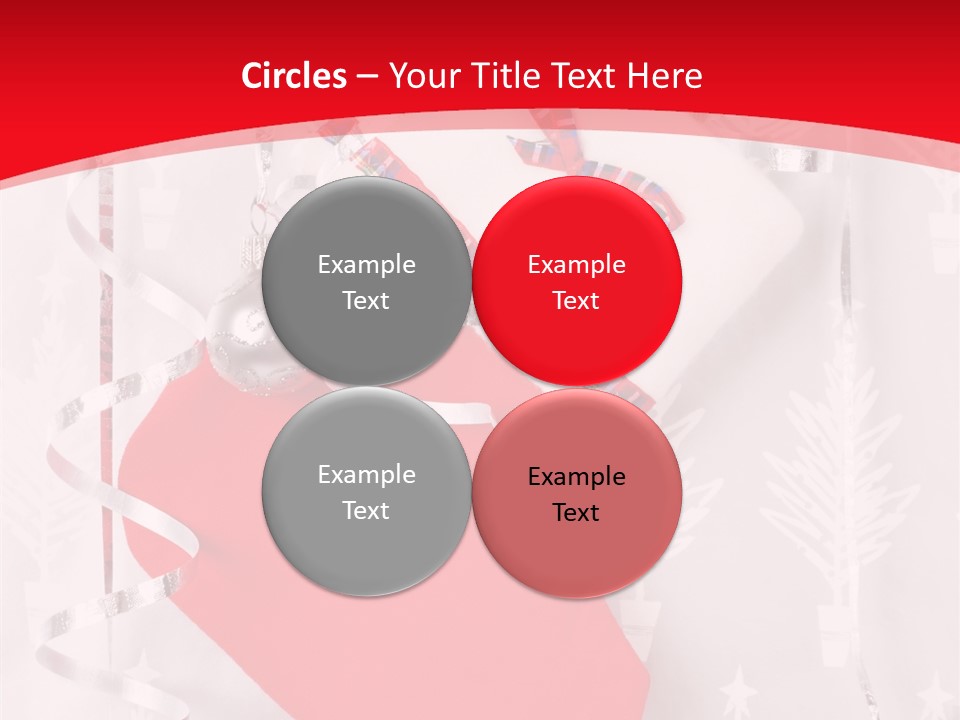 Tree Celebration Red PowerPoint Template