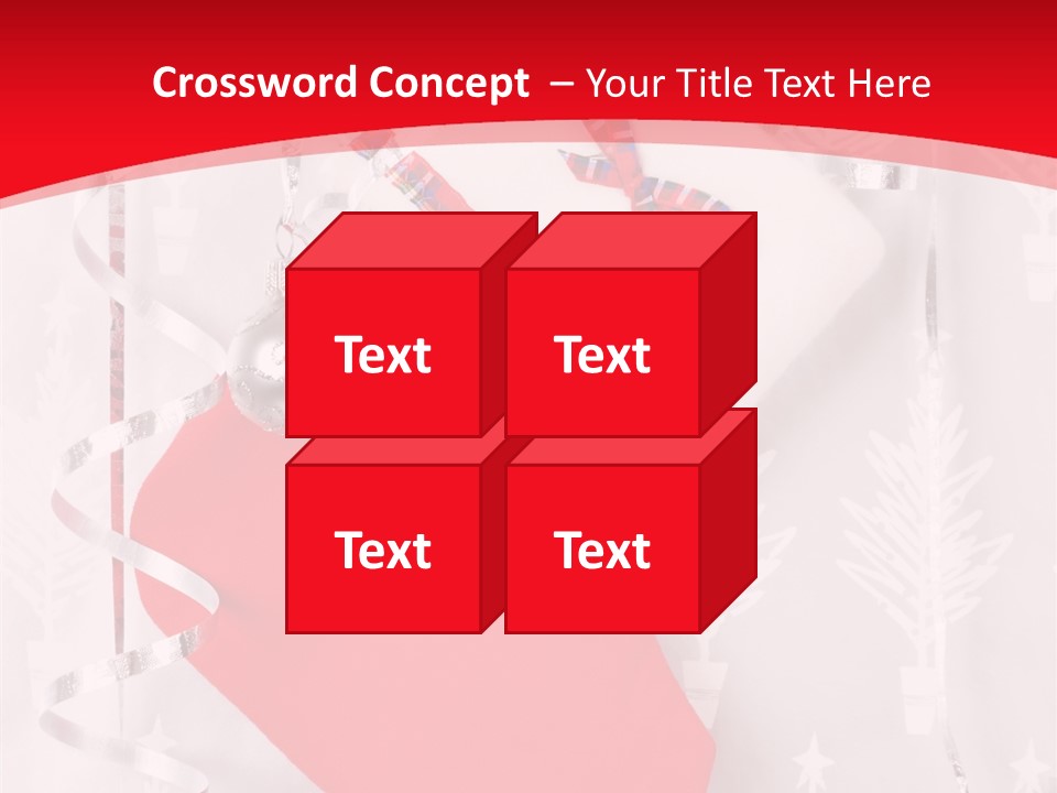 Tree Celebration Red PowerPoint Template