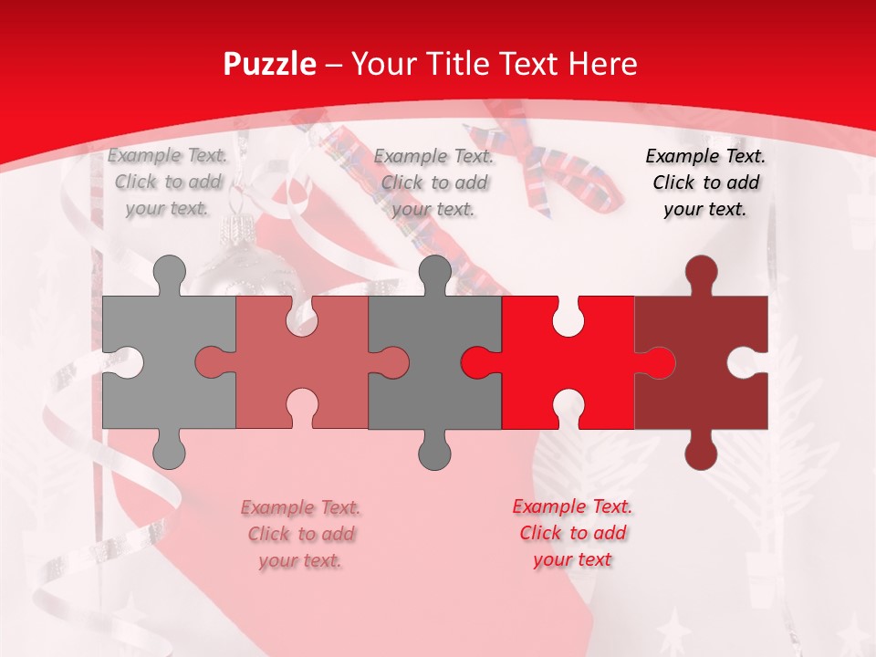 Tree Celebration Red PowerPoint Template