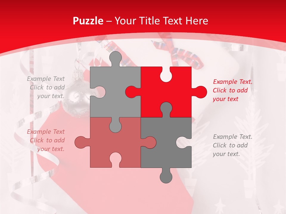 Tree Celebration Red PowerPoint Template