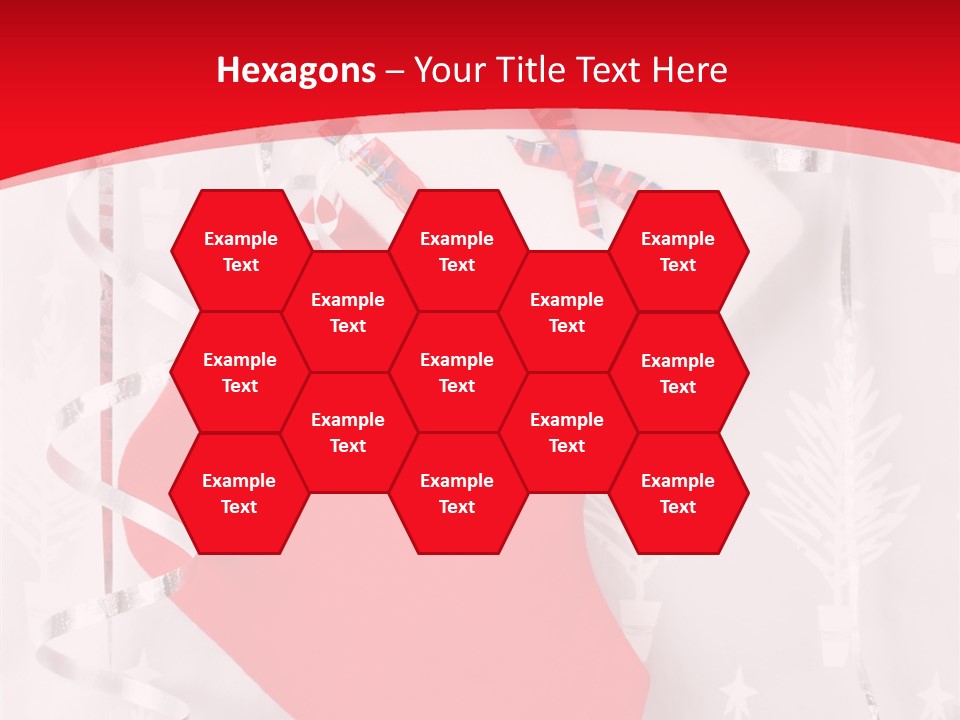 Tree Celebration Red PowerPoint Template