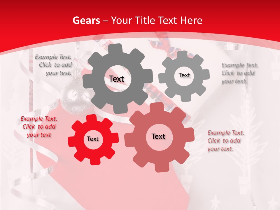 Tree Celebration Red PowerPoint Template