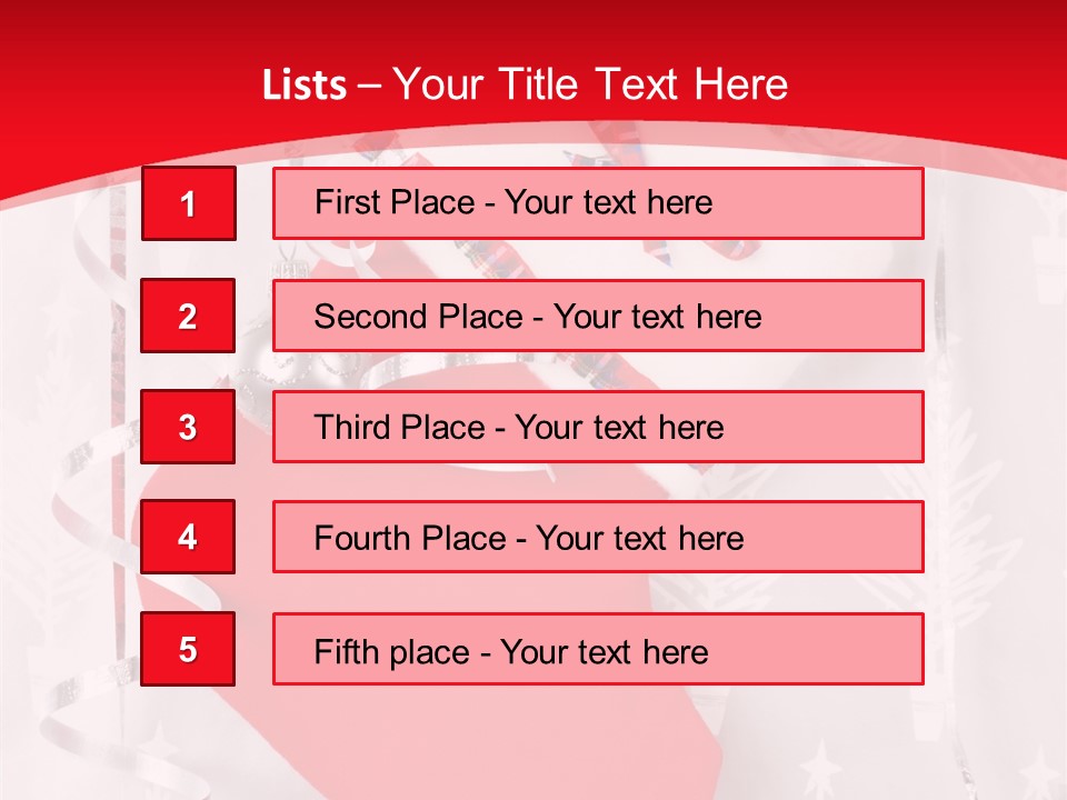 Tree Celebration Red PowerPoint Template
