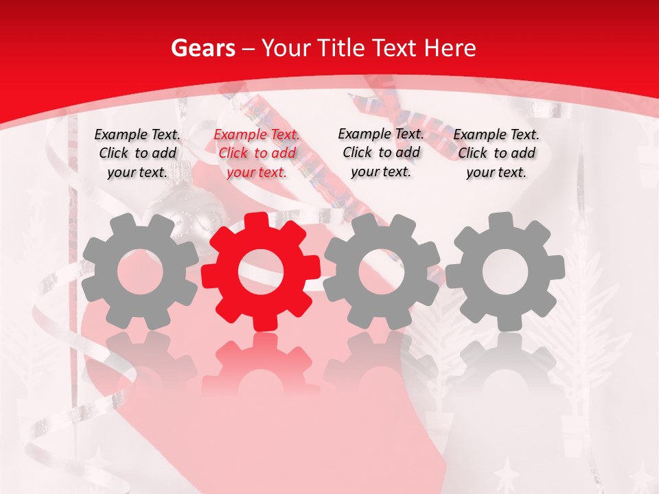 Tree Celebration Red PowerPoint Template