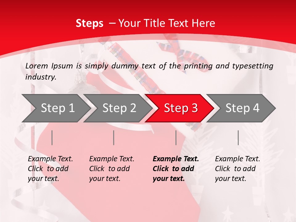 Tree Celebration Red PowerPoint Template