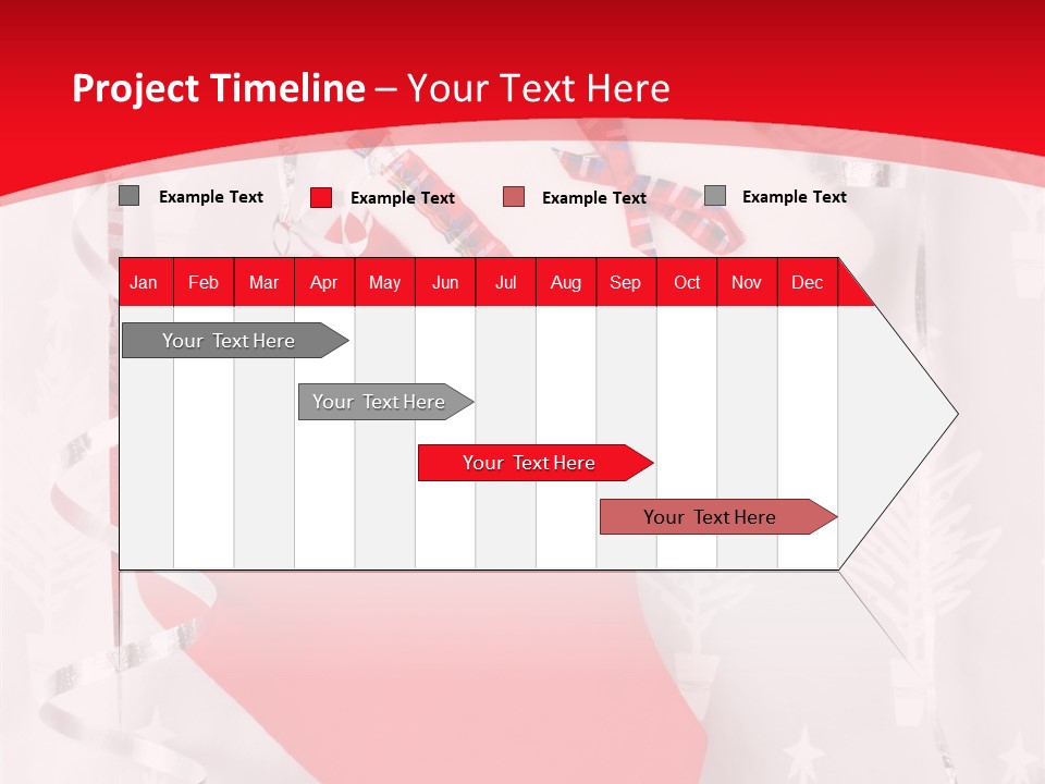 Tree Celebration Red PowerPoint Template