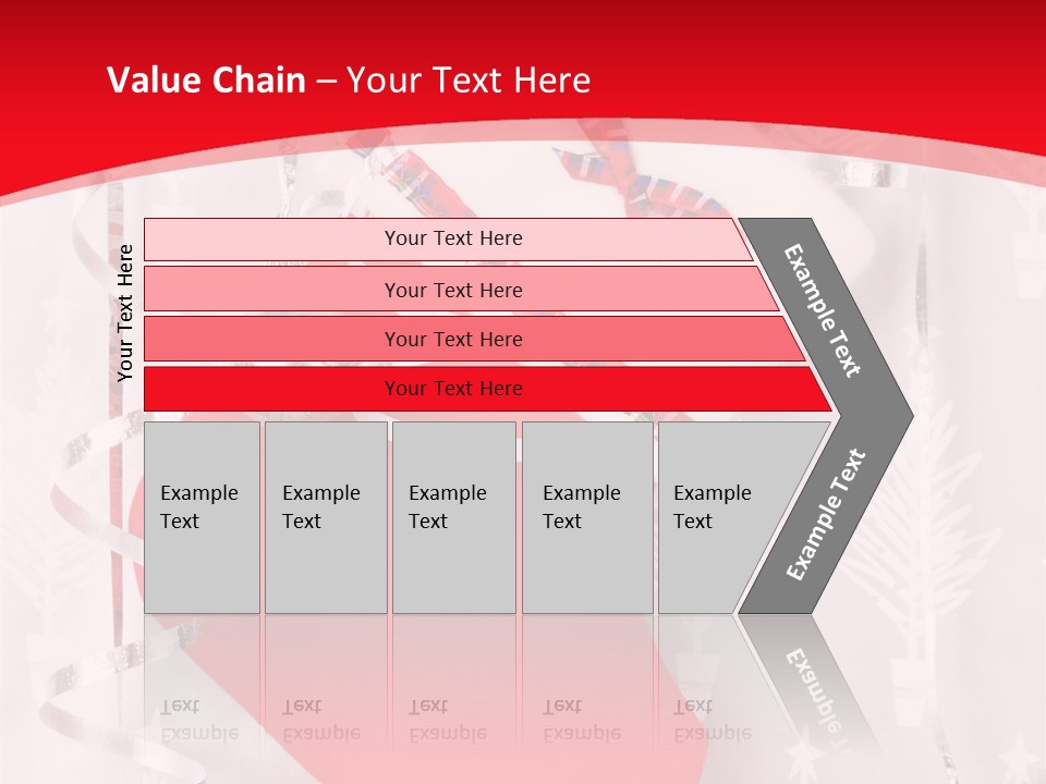 Tree Celebration Red PowerPoint Template
