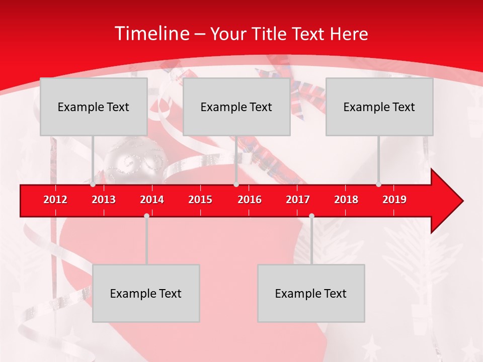 Tree Celebration Red PowerPoint Template