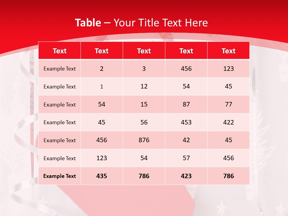 Tree Celebration Red PowerPoint Template