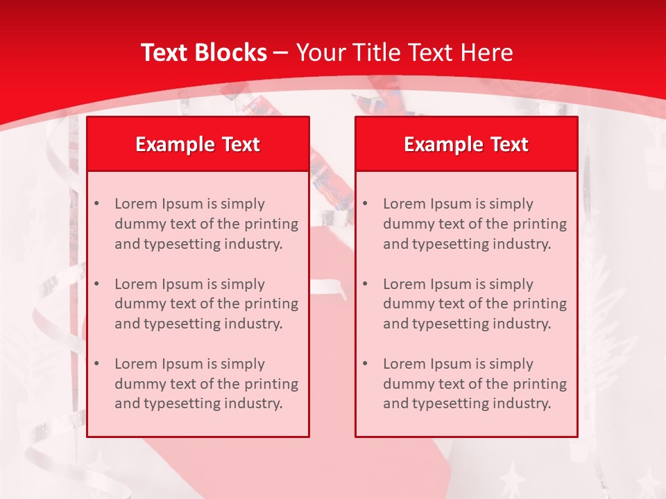 Tree Celebration Red PowerPoint Template