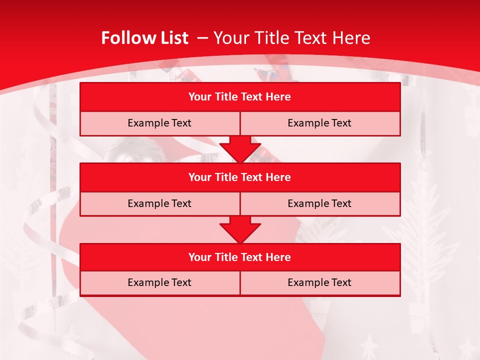 Tree Celebration Red PowerPoint Template