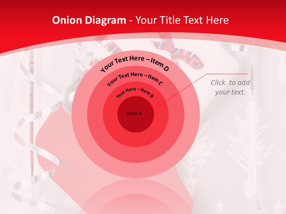 Tree Celebration Red PowerPoint Template