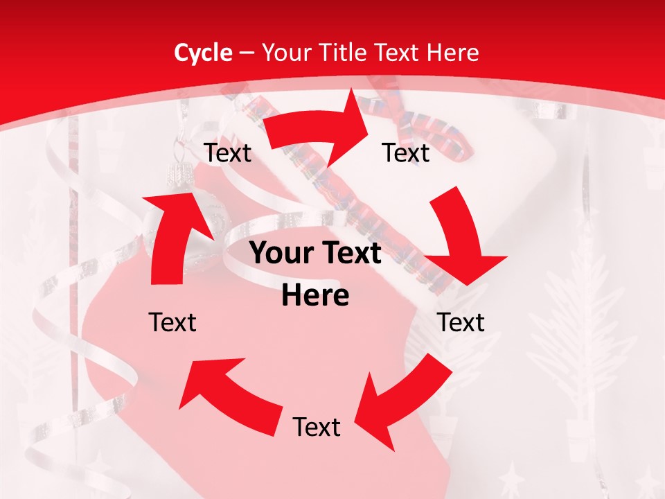 Tree Celebration Red PowerPoint Template