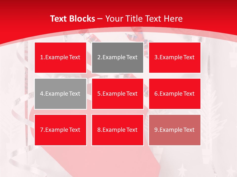 Tree Celebration Red PowerPoint Template