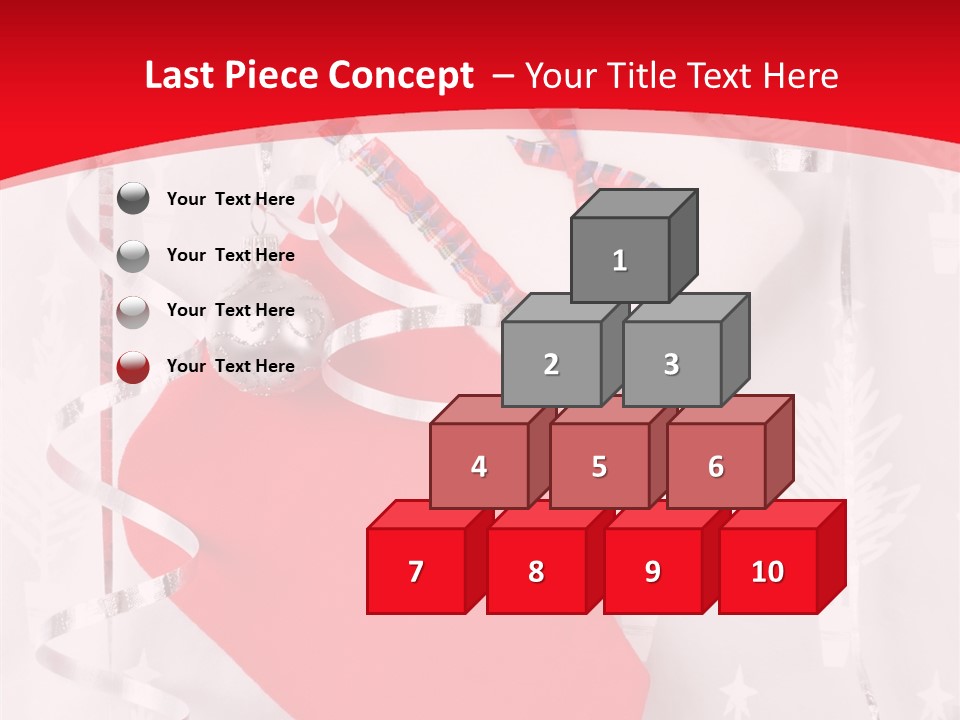 Tree Celebration Red PowerPoint Template