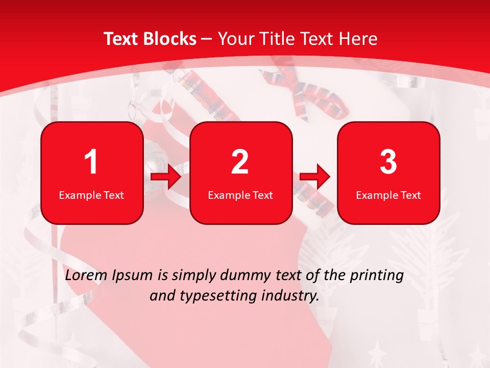 Tree Celebration Red PowerPoint Template