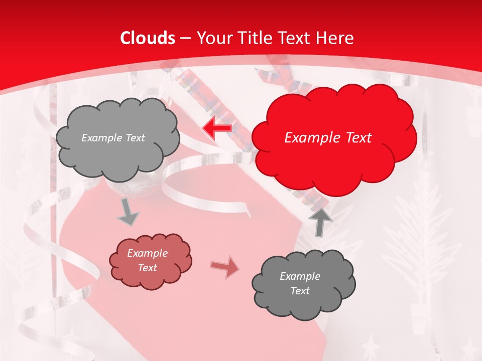 Tree Celebration Red PowerPoint Template