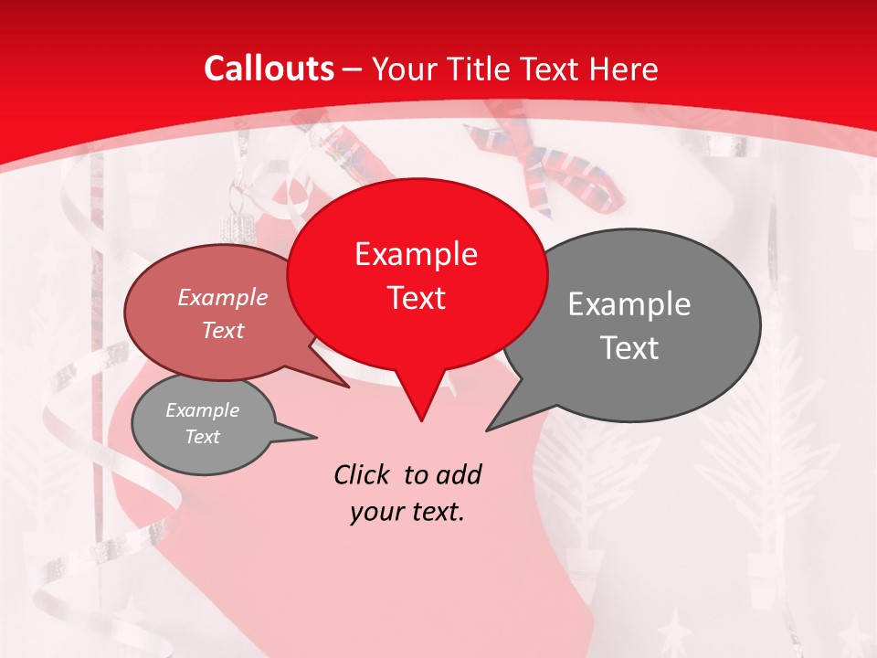 Tree Celebration Red PowerPoint Template