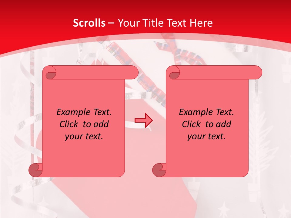 Tree Celebration Red PowerPoint Template