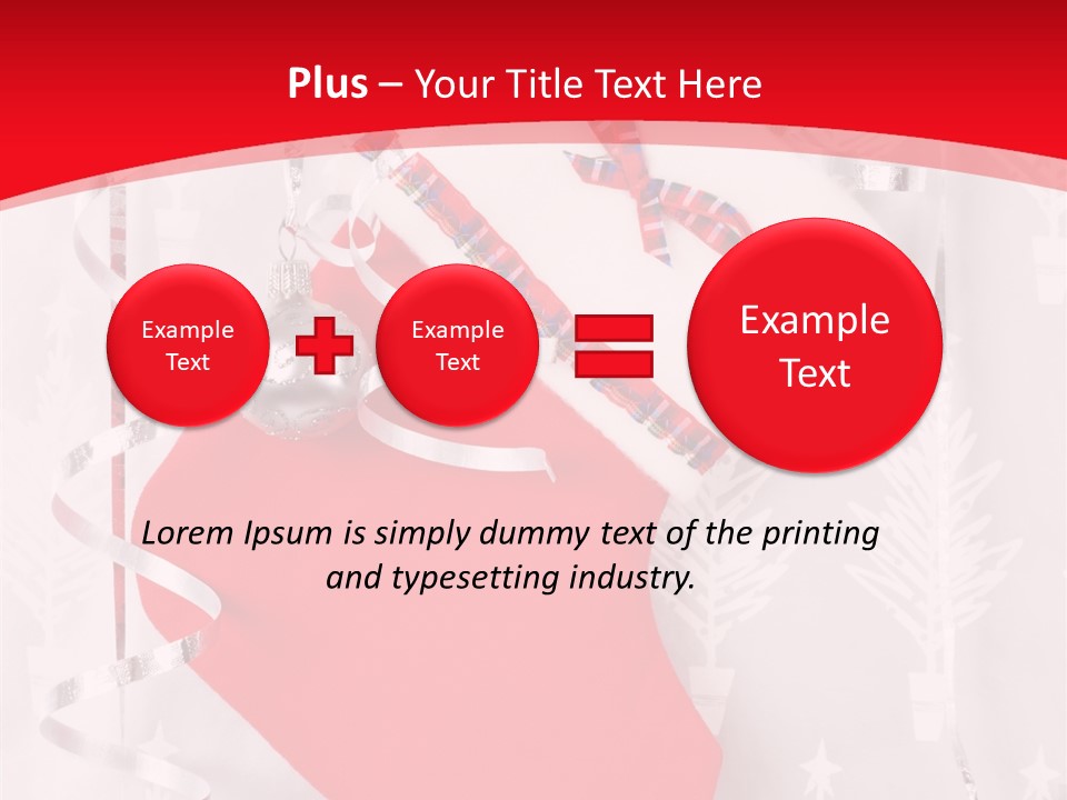 Tree Celebration Red PowerPoint Template
