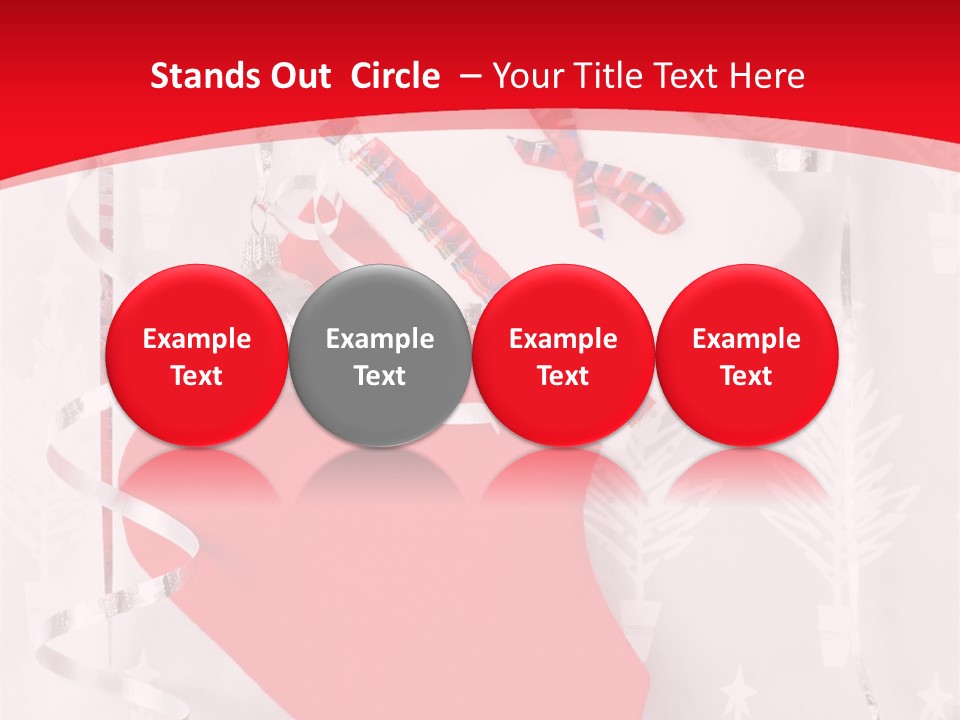 Tree Celebration Red PowerPoint Template