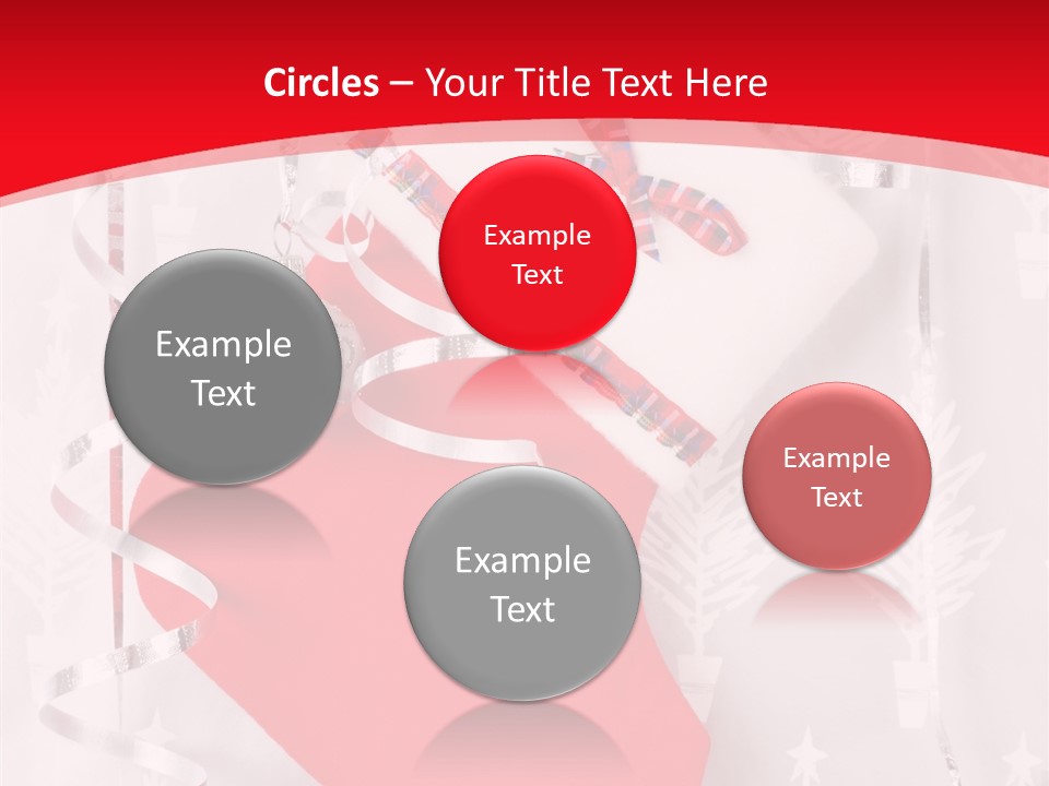 Tree Celebration Red PowerPoint Template