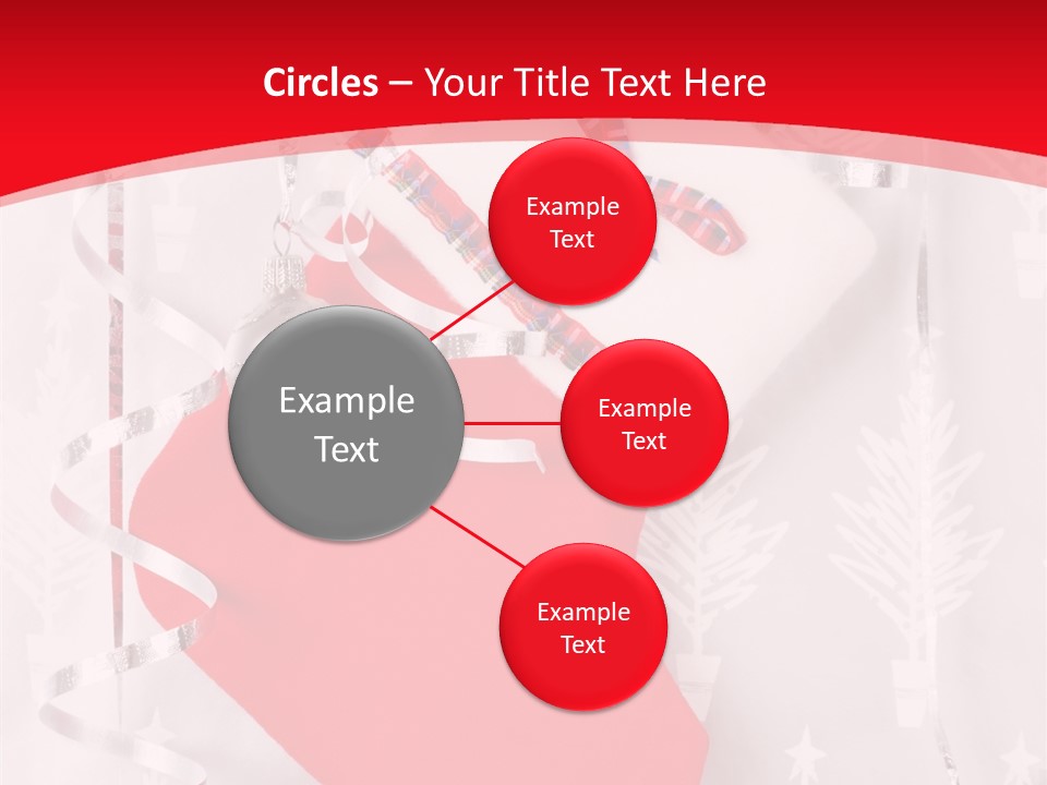 Tree Celebration Red PowerPoint Template