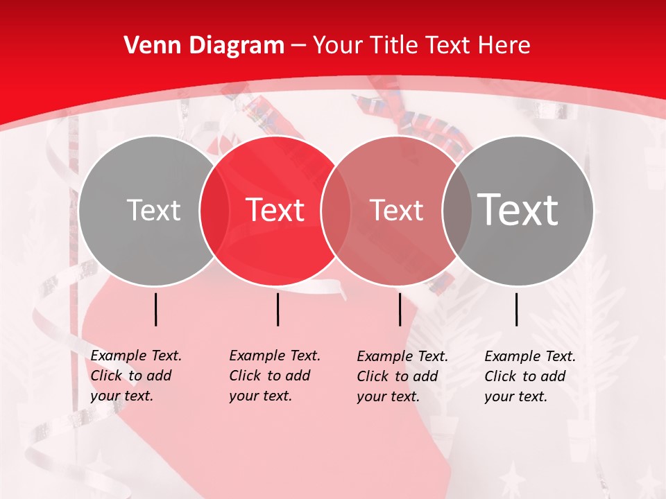 Tree Celebration Red PowerPoint Template