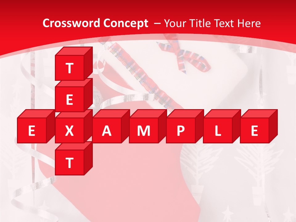 Tree Celebration Red PowerPoint Template