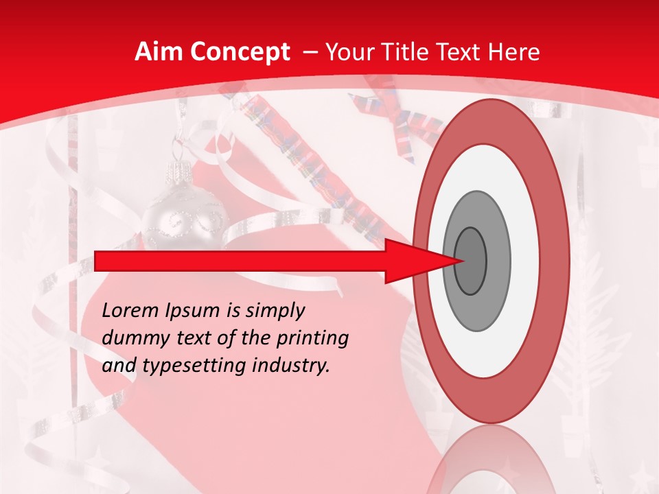 Tree Celebration Red PowerPoint Template