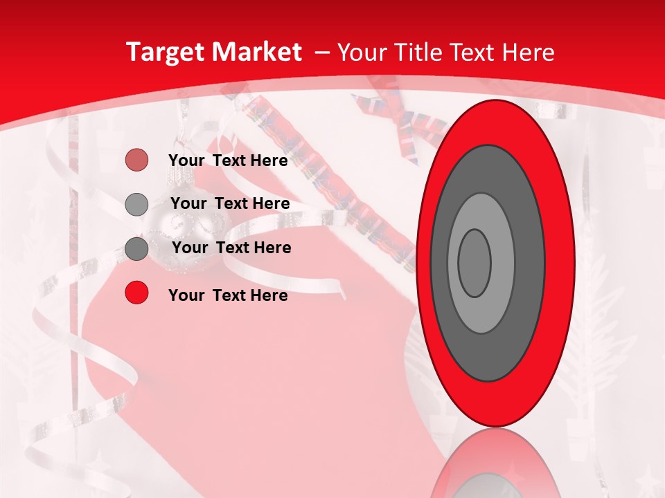 Tree Celebration Red PowerPoint Template