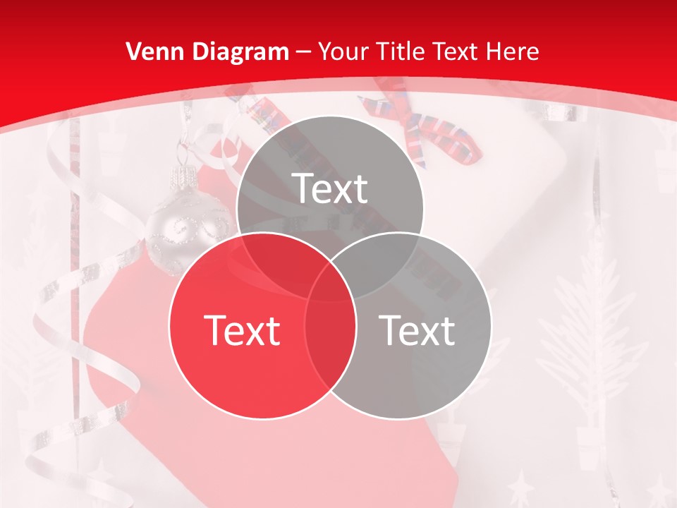 Tree Celebration Red PowerPoint Template