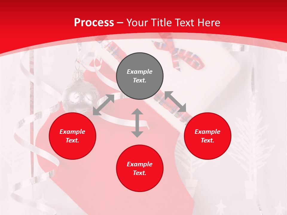 Tree Celebration Red PowerPoint Template