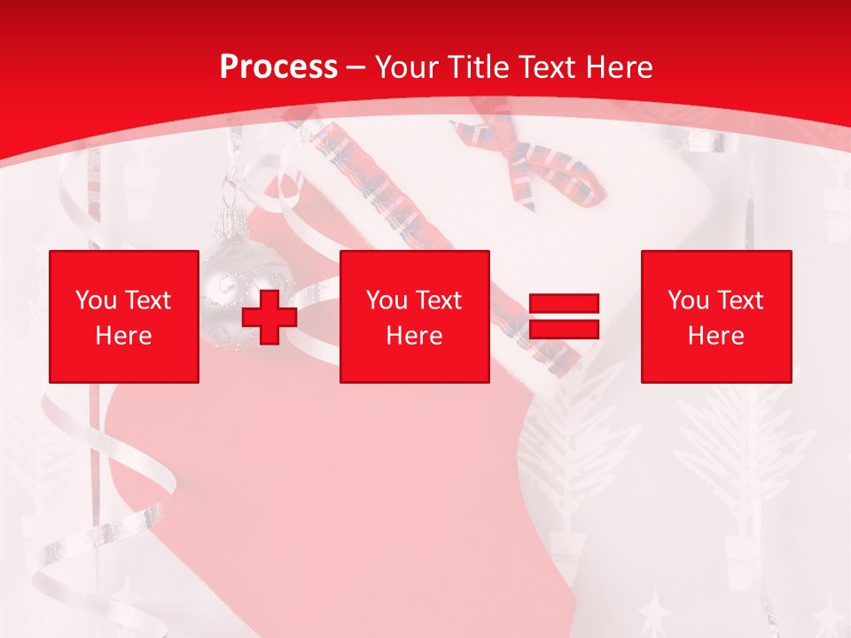 Tree Celebration Red PowerPoint Template