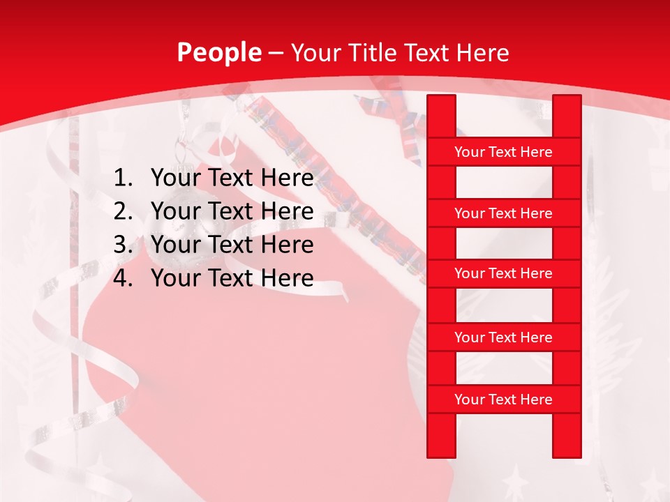Tree Celebration Red PowerPoint Template