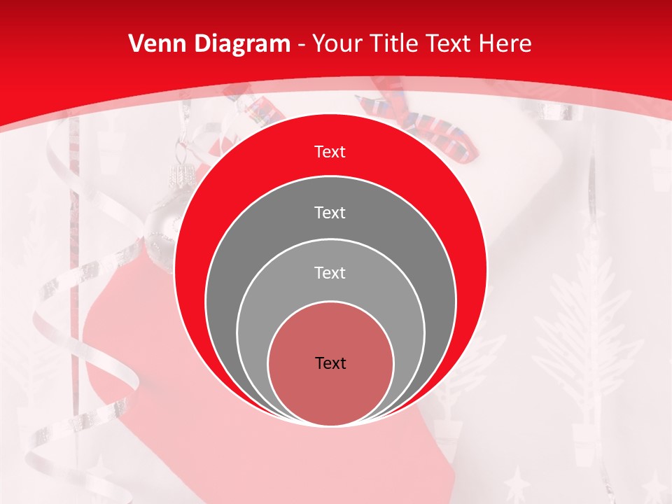 Tree Celebration Red PowerPoint Template