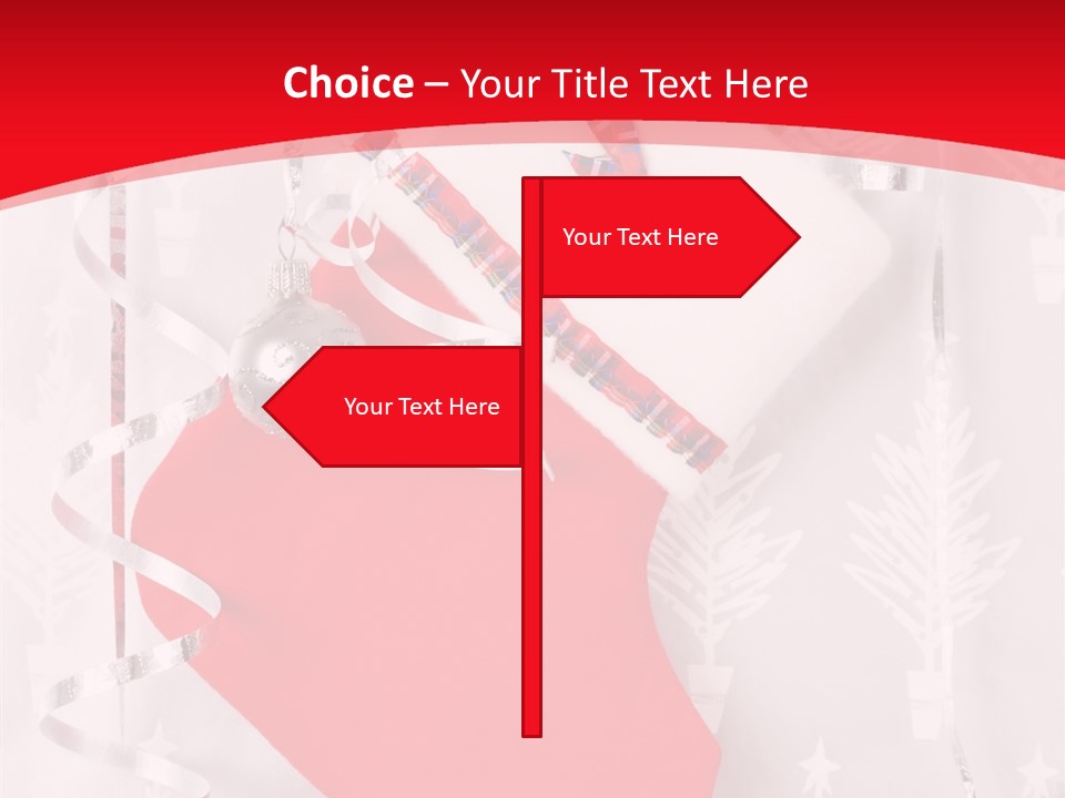 Tree Celebration Red PowerPoint Template