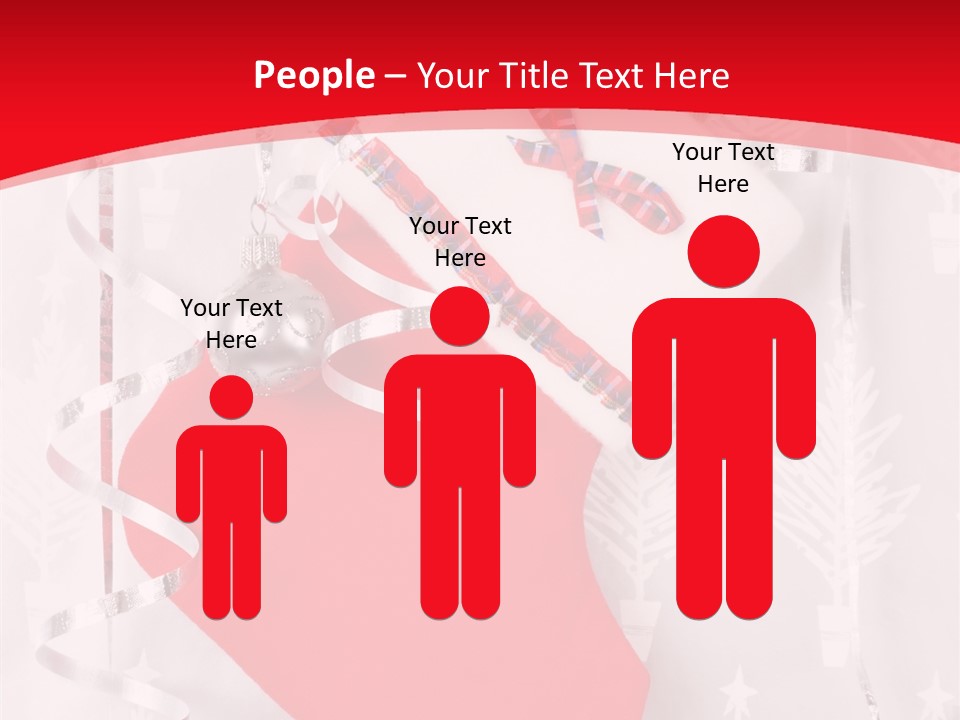 Tree Celebration Red PowerPoint Template