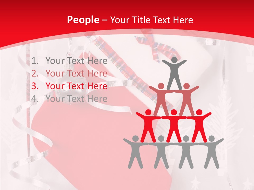 Tree Celebration Red PowerPoint Template