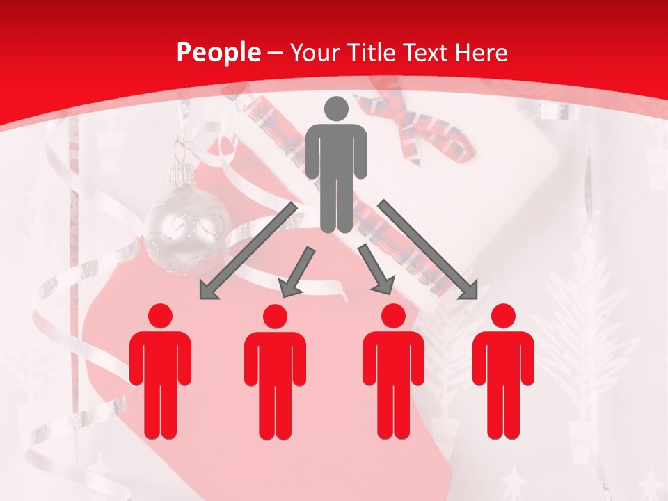 Tree Celebration Red PowerPoint Template
