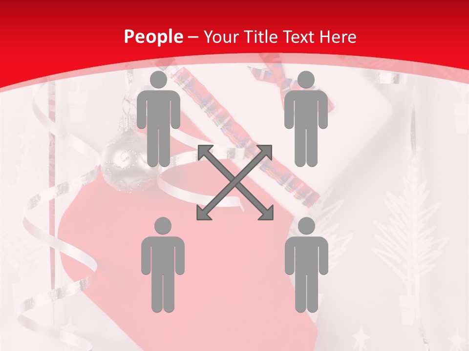 Tree Celebration Red PowerPoint Template