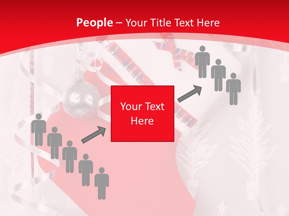 Tree Celebration Red PowerPoint Template
