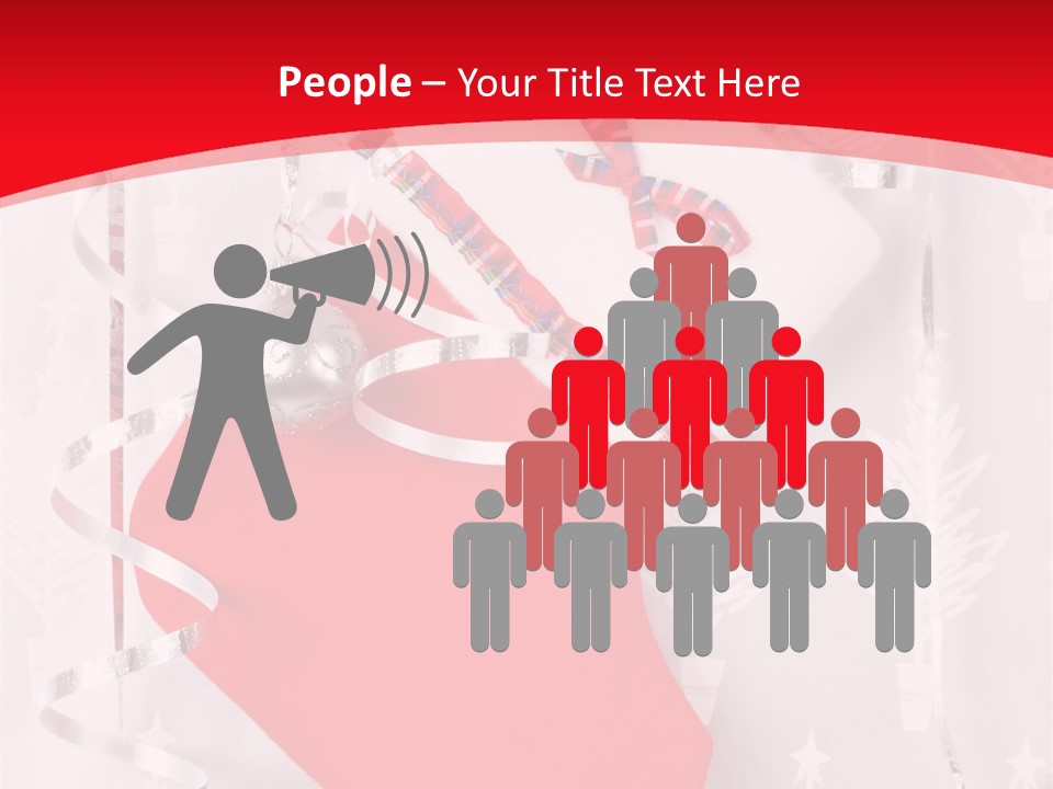 Tree Celebration Red PowerPoint Template