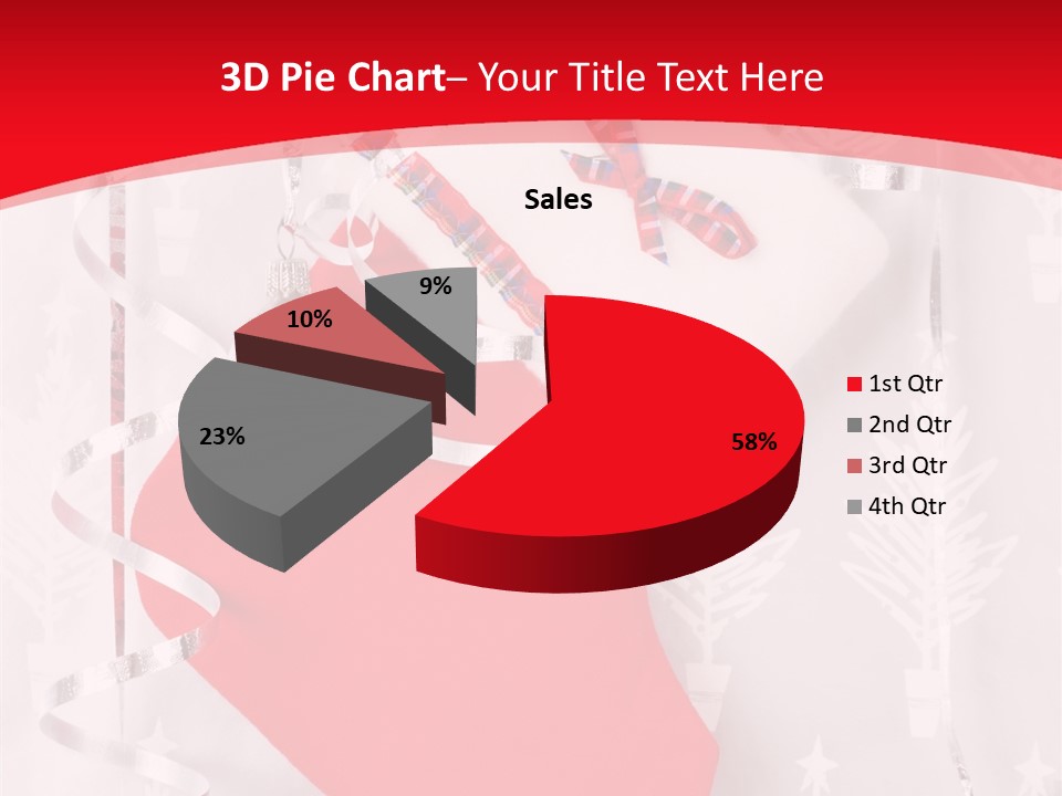 Tree Celebration Red PowerPoint Template